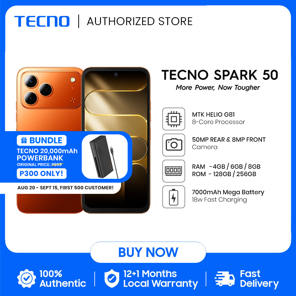 TECNO Spark 50 4G Smartphone (4/256GB, 4/128GB) / Helio G81 Processor / 6.78" 120Hz Smooth Display / 7000mAh Mega Battery / 18W Fast Charging / 50MP AI Camera - Image 2