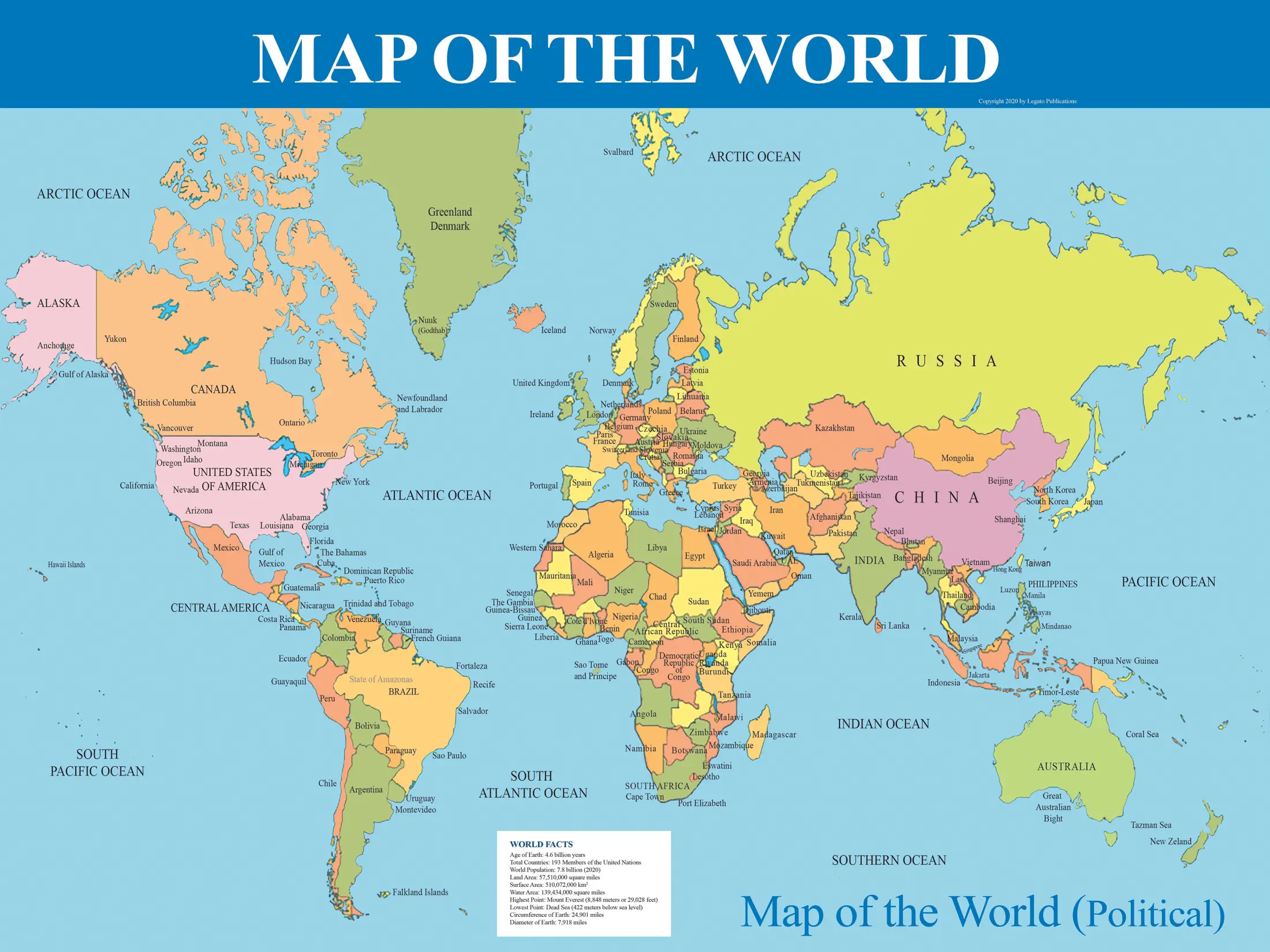 Philippine Map World Map Political Poster Chart 18 X 24 Inches Or 45cm X 50cm Map Of The Philippines Map Of The World Lazada Ph