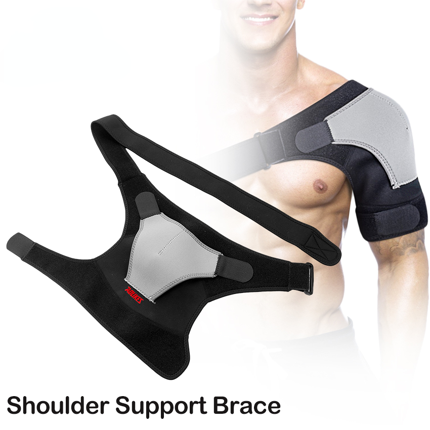 Local Shipment】Gym Shoulder Support Back Wrist Strap Wrap Strap One-Shoulder  Adjustable Breathable Sports Care Shield (Left/Right)