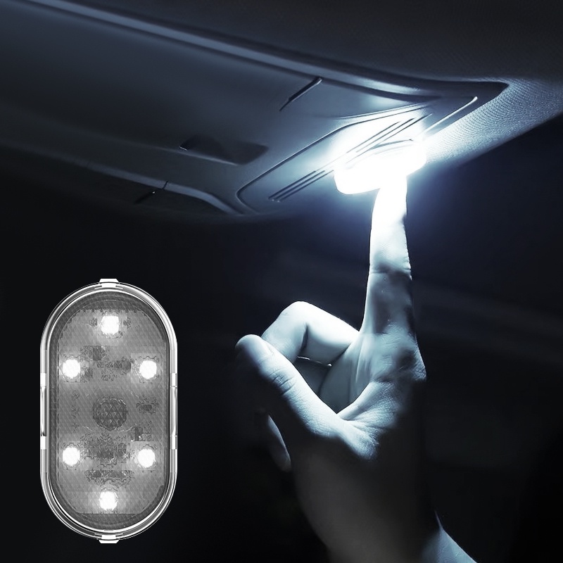 Car LED Touch Lights Wireless Interior Light Auto Roof Ceiling Reading Lamps  for Door Foot Trunk Storage USB Charging