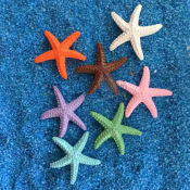 1 Pcs Simulation Starfish Diy Craft Ornament Eco-friendly Plastic Beach Coastal