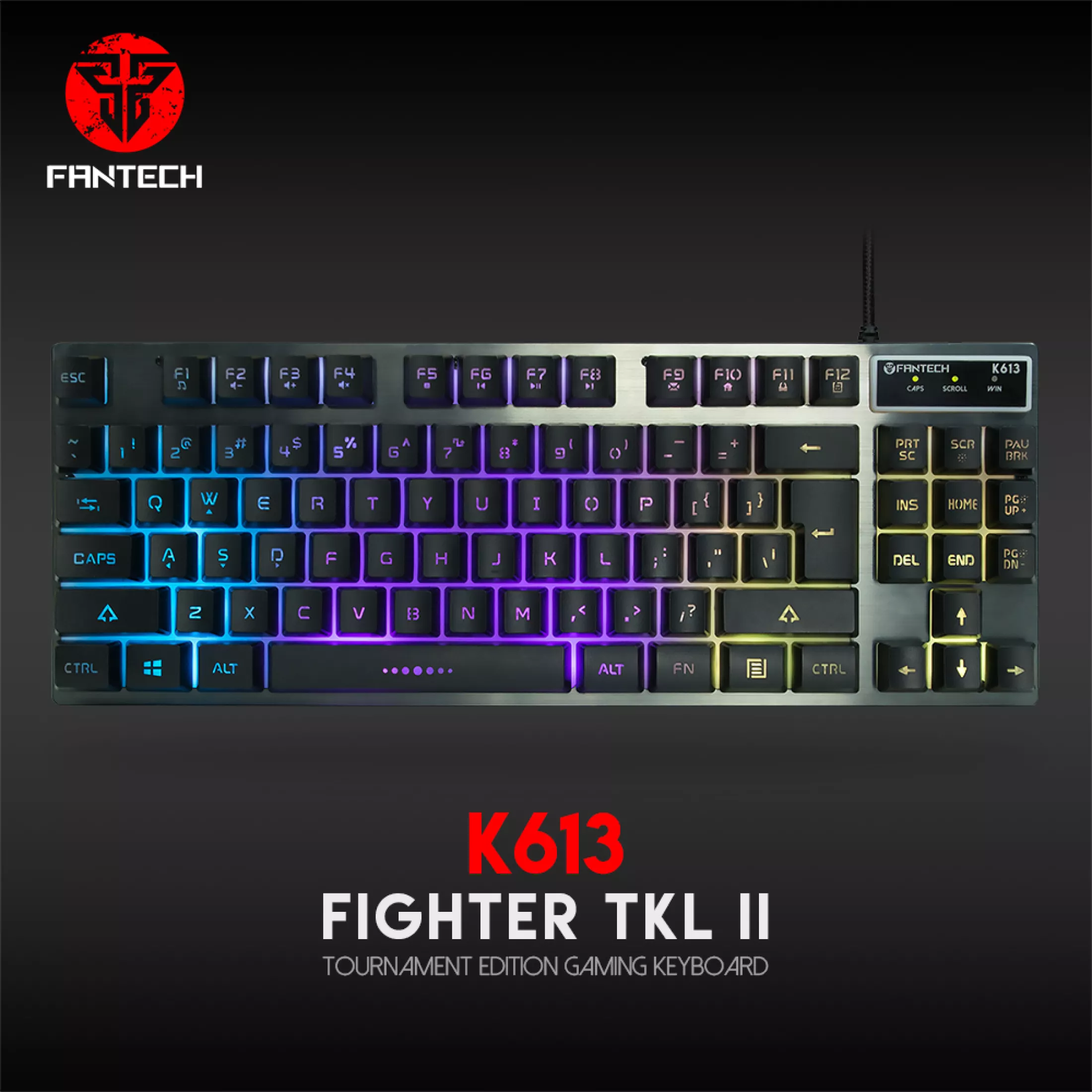 Fantech K613 Fighter TKL II Tournament Edition Gaming Keyboard - Black 3 Fantech K613 Fighter TKL II Tournament Edition Gaming Keyboard - Black