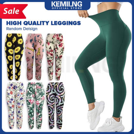 KEMILNG Women's Highwaist Stretchable Leggings - Random Color and Design