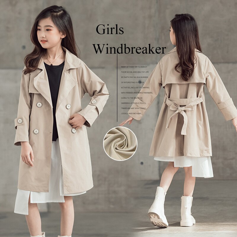 IN stock】2023 Girls Coat Fashion Plaid Wool Coat Girls Double