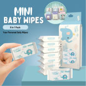 Mini Multipurpose Baby Wipes - Easy Travel Size (8in1 Set)