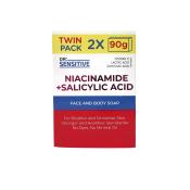 DR SENSITIVE Niacinamide & Salicylic Acid Soap Twin Pack