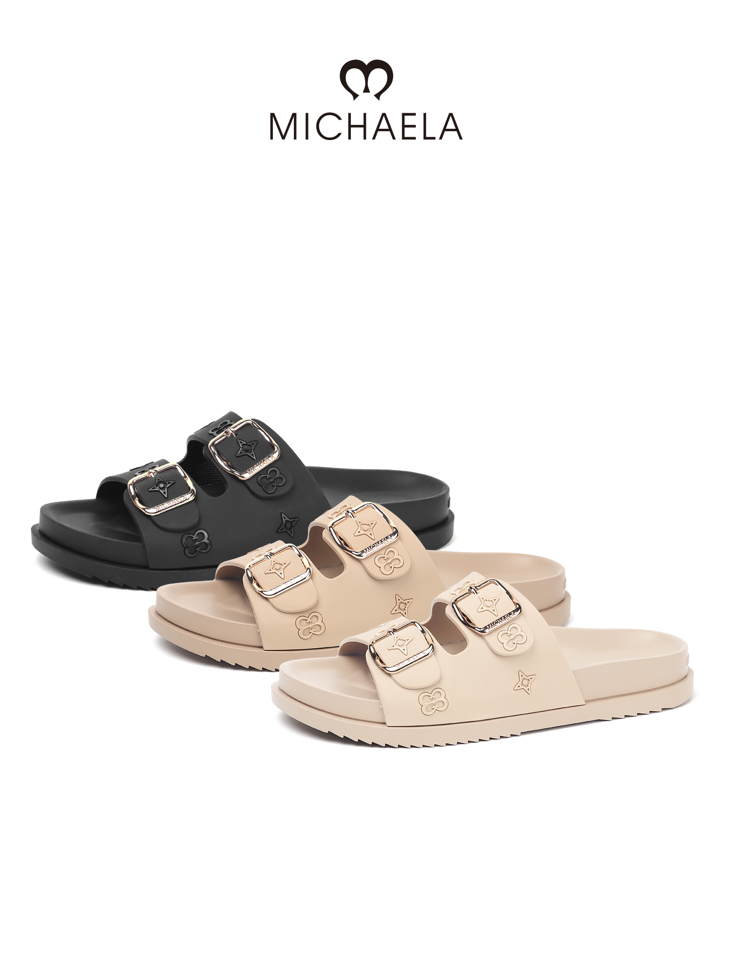 Michaela Bling Strap Sandals Michaela Womens Rhinestone Flip Flops