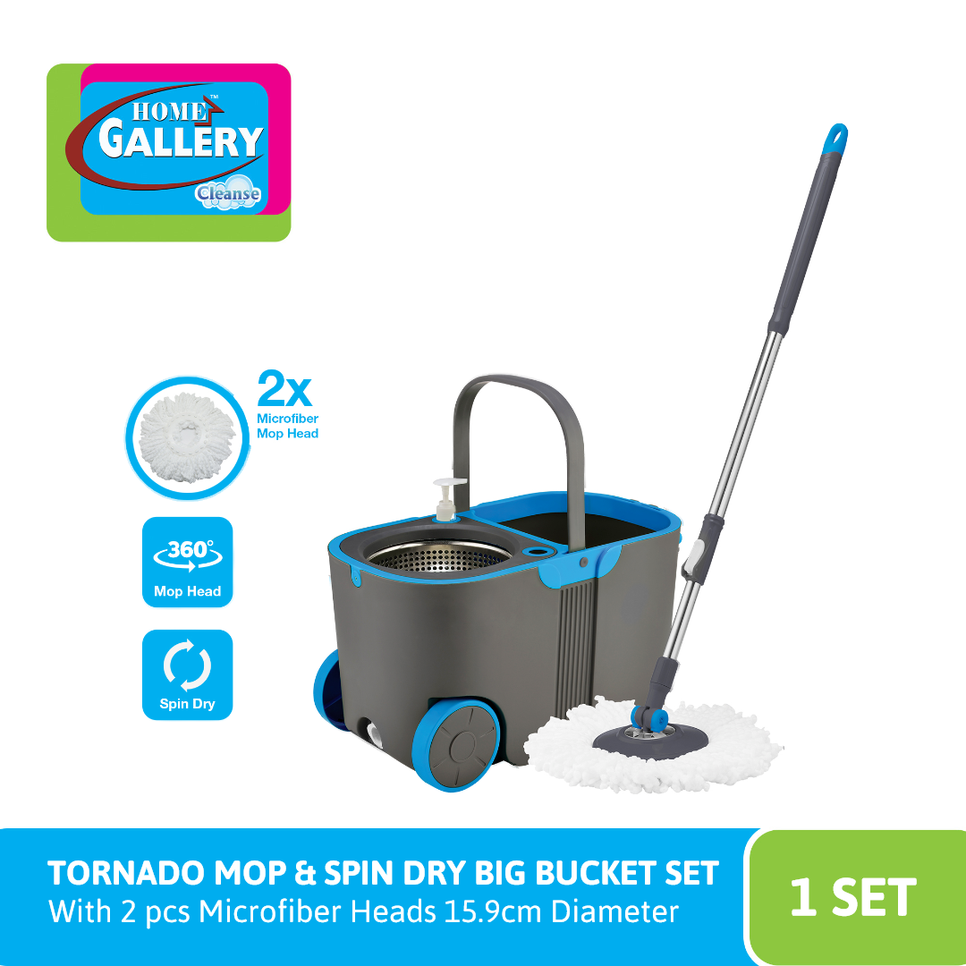 Home Gallery Tornado Spin-Dry Mop Set with Wheels