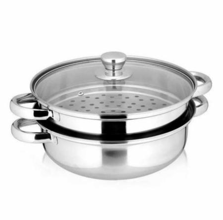 2 LAYER 28CM STEAMER POT INOX COOKING POT stainless steel