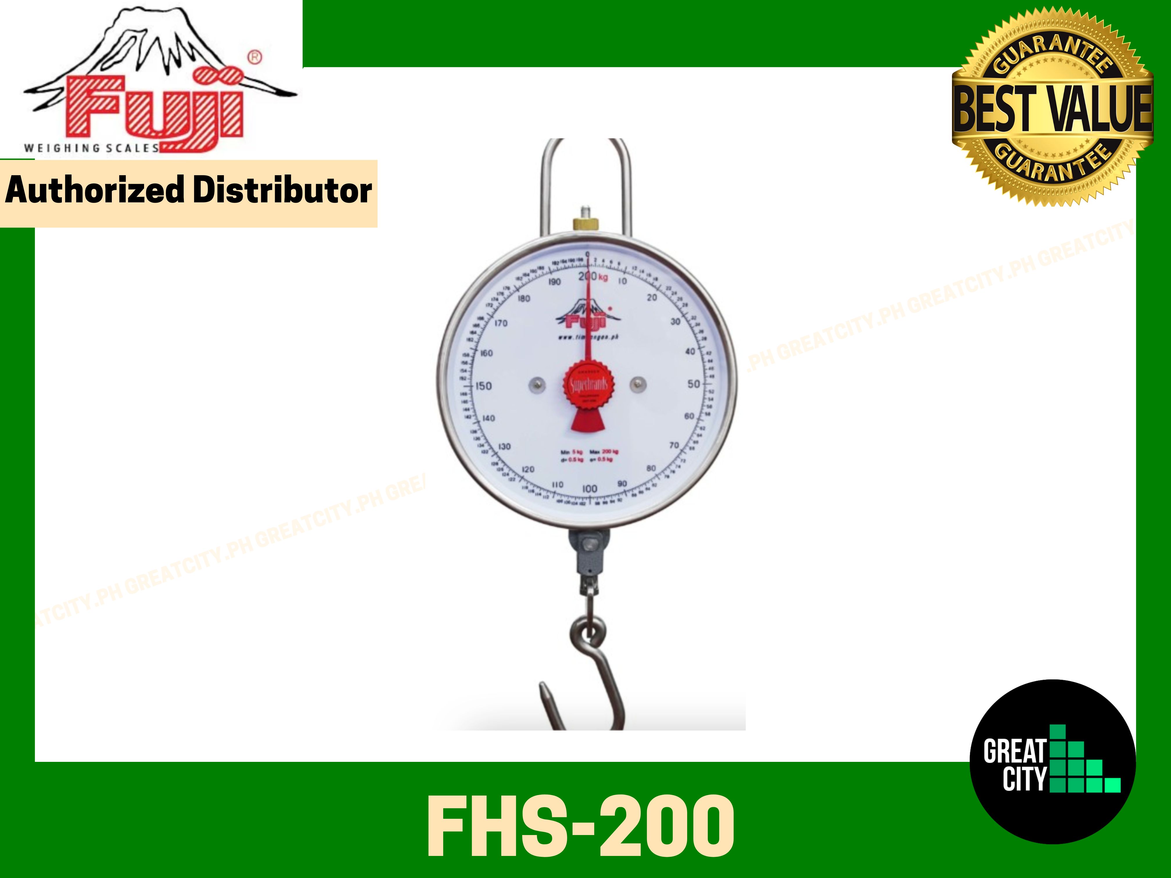 Fuji 25-200 kg Hanging Scale, FHS Stainless Steel Hook Type Series