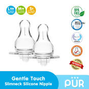 Pur Gentle Touch Slim Neck Nipple Size M-2pk