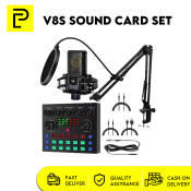 Professional High-Frequency Microphone Set with V8S Sound Card