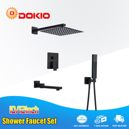 Luxury Bathroom Shower Faucet Set with Rainfall Showerhead