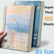 Spiral B5 Notebook with Hardcover and 302 Pages