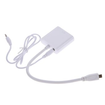 1080P Micro HDMI To VGA With Audio Converter Cable(White) - Intl June 2018 - 3 1080P Micro HDMI to VGA with Audio Converter Cable(White) - intl - 3