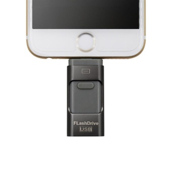 128GB 3in1 Usb Flash Drive For IPhone/iPad/Android/PC I-FlashdrivePen Drive Micro USB OTG Usb Flash Stick (Black+Gray) - Intl June 2018 - 5 128GB 3in1 Usb flash drive For iPhone/iPad/Android/PC i-FlashdrivePen Drive Micro USB OTG Usb Flash stick (Black+Gray) - intl - 5