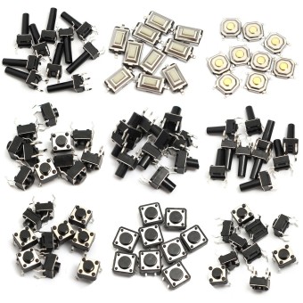 140pcs 14types Momentary Tact Tactile Push Button Switch SMD Assortment Kit Set June 2018 - 5 140pcs 14types Momentary Tact Tactile Push Button Switch SMD Assortment Kit Set - 5