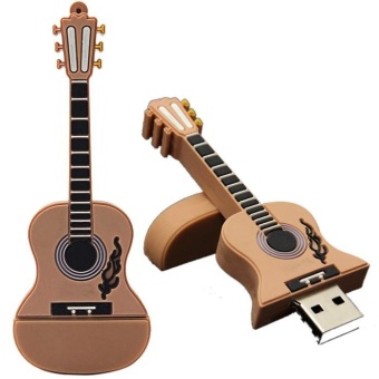 1GB Guitar USB 2.0 Metal Flash Memory Stick Storage Thumb U DiskKhaki - intl