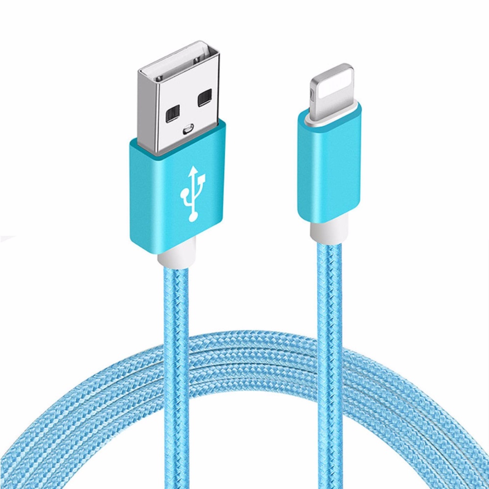 1M Nylon Braided Lightning USB Cable Sync and Charging Cord Compatible with iPhone .
