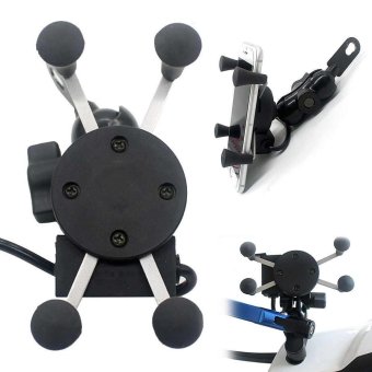 2.0A X-Grip Style Motorcycle Bike Mount Cellphone Holder USBCharger For Phone - Intl June 2018 - 3 2.0A X-Grip Style Motorcycle Bike Mount Cellphone Holder USBCharger For Phone - intl - 3