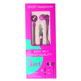 3 In 1 In - Ear Headphone With Mic And Answering Call Function(Pink) June 2018 - 2 3 in 1 In - Ear Headphone with Mic and Answering Call Function(Pink) - 2