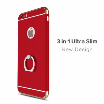 3 In 1 Ultra Slim Metal Hybrid Anti-skidding Hard PC Back CaseCover With Ring Kickstand For Apple IPhone 6/6S(Red) - Intl June 2018 - 2 3 in 1 Ultra Slim Metal Hybrid Anti-skidding Hard PC Back CaseCover With Ring Kickstand for Apple iPhone 6/6S(Red) - intl - 2