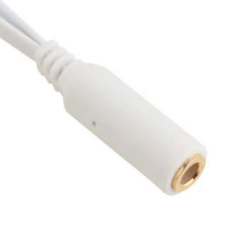 3.5mm Gold Plated Audio Mic Y Splitter Cable Headphone Adapter Female To 2 Male Cable For PC Laptop Etc White - Intl June 2018 - 3 3.5mm Gold Plated Audio Mic Y Splitter Cable Headphone Adapter Female To 2 Male Cable for PC Laptop etc White - intl - 3
