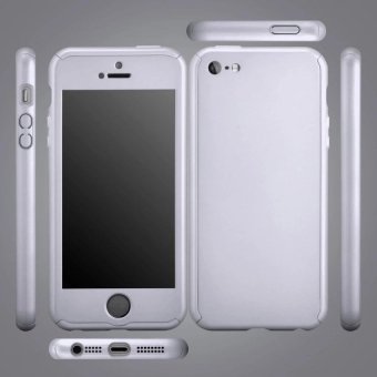 360 Degree Full Body Protect Hard Slim Case Cover With TemperedGlass For IPhone 5/5S/5C/SE Silver - Intl June 2018 - 3 360 Degree Full Body Protect Hard Slim Case Cover with TemperedGlass for iPhone 5/5S/5C/SE Silver - intl - 3
