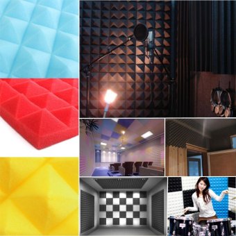 4pcs Acoustic Soundproof Foam Sound Stop Absorption Pyramid Recording Studio Foam Black - Intl June 2018 - 5 4pcs Acoustic Soundproof Foam Sound Stop Absorption Pyramid Recording Studio Foam Black - intl - 5
