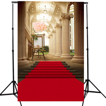 5x7ft European Palace Red Carpet Wedding Photography Background Studio Backdrop June 2018 - 2 5x7ft European Palace Red Carpet Wedding Photography Background Studio Backdrop - 2