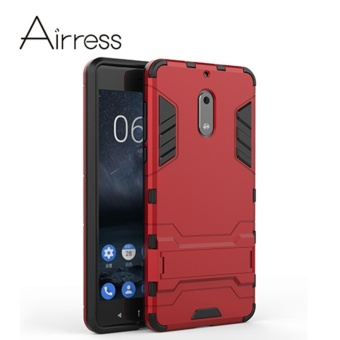 Airress Hard & Soft Hybrid Defender Kickstand Cover ProtectivePhone Case For Nokia 6 - Intl June 2018 - 2 Airress Hard & Soft Hybrid Defender Kickstand Cover ProtectivePhone case for Nokia 6 - intl - 2