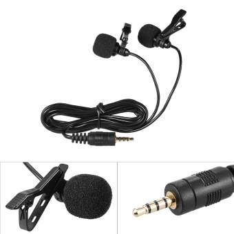 Andoer 150cm Cellphone Smartphone Mini Dual-Headed Omni-DirectionalMic Microphone With Collar Clip For IPad IPhone5 6s 6 PlusSmartphones - Intl June 2018 - 3 Andoer 150cm Cellphone Smartphone Mini Dual-Headed Omni-DirectionalMic Microphone with Collar Clip for iPad iPhone5 6s 6 PlusSmartphones - intl - 3
