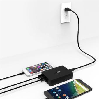 Aukey 6-Port Charging Station With Quick Charge 3.0 - Black June 2018 - 5 Aukey 6-Port Charging Station with Quick Charge 3.0 - Black - 5