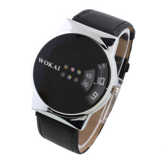 Black Fashion Vintage Men's Leather Strap Movable Digital Analog Wrist Watch Sport June 2018 - 2 Black Fashion Vintage Men's Leather Strap Movable Digital Analog Wrist Watch Sport - 2