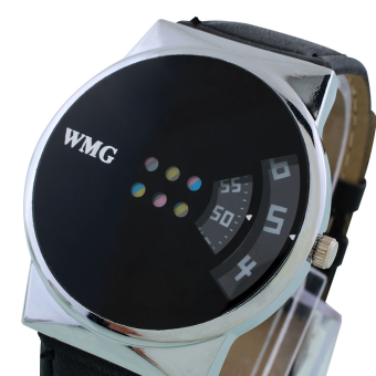 Black Fashion Vintage Men's Leather Strap Movable Digital Analog Wrist Watch Sport June 2018 - 5 Black Fashion Vintage Men's Leather Strap Movable Digital Analog Wrist Watch Sport - 5