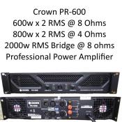 Crown PR-600 600W x 2 RMS Professional Power Amplifier