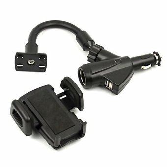 Dual USB Port Car Mount Cell Phone Charger (Black) June 2018 - 4 Dual USB Port Car Mount Cell Phone Charger (Black) - 4