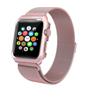 For Apple Watch 38mm Stainless Steel Magnetic Replacement WristBand With Case - Intl June 2018 - 2 For Apple Watch 38mm Stainless Steel Magnetic Replacement WristBand With Case - intl - 2