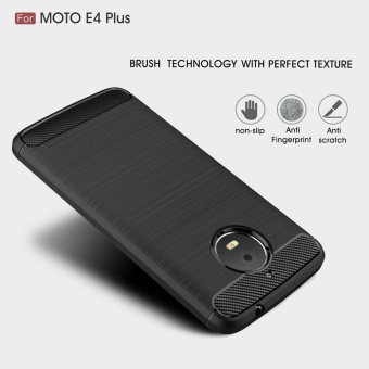For Motorola Moto E4 Plus Carbon Fiber Brushed Texture Slim TPU Back Case (Navy) - Intl June 2018 - 2 For Motorola Moto E4 Plus Carbon Fiber Brushed Texture Slim TPU Back Case (Navy) - intl - 2