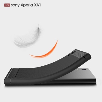 For Sony Xperia XA1 Carbon Fiber Brushed Texture Slim TPU Back Case (Black) - Intl April 2018 - 4 For Sony Xperia XA1 Carbon Fiber Brushed Texture Slim TPU Back Case (Black) - intl - 4