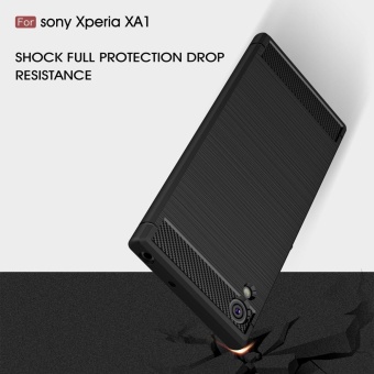 For Sony Xperia XA1 Carbon Fiber Brushed Texture Slim TPU Back Case (Black) - Intl April 2018 - 3 For Sony Xperia XA1 Carbon Fiber Brushed Texture Slim TPU Back Case (Black) - intl - 3