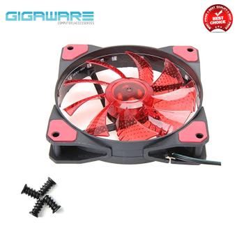 Gigaware Chassis 15 Colorful LED 12 Cm Long Cooling Fan 3PIN Plus 4P (Red) Set Of 3 June 2018 - 2 Gigaware Chassis 15 Colorful LED 12 cm Long Cooling Fan 3PIN plus 4P (Red) set of 3 - 2