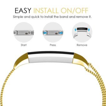 Hanlesi For Fitbit Alta HR Band,Milanese Loop Stainless Steel Bracelet With Unique Magnetic Lock Replacement Bands For Fitbit Alta And Alta Heart Rate Watchband - Intl June 2018 - 3 Hanlesi for Fitbit Alta HR Band,Milanese Loop Stainless Steel Bracelet with Unique Magnetic Lock Replacement Bands for Fitbit Alta and Alta Heart Rate Watchband - intl - 3