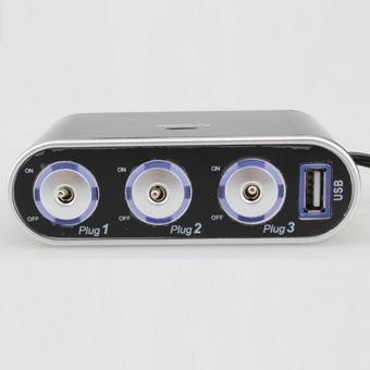 High Quality Car Cigar Lighter USB 3 Way Car Cigarette LighterSocket Splitter DC 12V + LED Light Switch - Intl April 2018 - 4 High Quality Car Cigar Lighter USB 3 Way Car Cigarette LighterSocket Splitter DC 12V + LED Light Switch - intl - 4