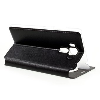 Hollow View Window Leather Case For Asus Zenfone 3 Laser ZC551KL - Black - Intl June 2018 - 3 Hollow View Window Leather Case for Asus Zenfone 3 Laser ZC551KL - Black - intl - 3