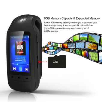 HOTT A505 8GB MP3 / MP4 Player Stereo Music Player Support Sport Pedometer Bluetooth Function FM Radio W/ TF Card Slot 1.8 Inches LCD Screen Clip Black - Intl June 2018 - 3 HOTT A505 8GB MP3 / MP4 Player Stereo Music Player Support Sport Pedometer Bluetooth Function FM Radio w/ TF Card Slot 1.8 Inches LCD Screen Clip Black - intl - 3