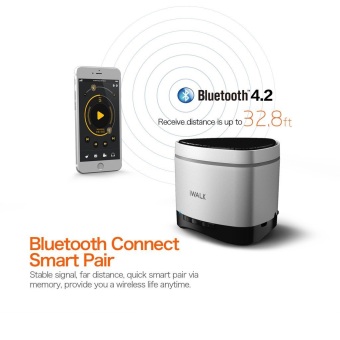IWALK Sound Angle Mini Passive Bass Portable Bluetooth Speaker WithMic And Remote, Long Distance APT-X Bluetooth Speaker With 6-HourPlaytime , 3.5mm Aux Input And Micro SD TF Card Support (Silver) April 2018 - 5 iWALK Sound Angle Mini Passive Bass Portable Bluetooth Speaker withMic and Remote, Long Distance APT-X Bluetooth Speaker with 6-HourPlaytime , 3.5mm Aux Input and Micro SD TF Card Support (Silver) - 5