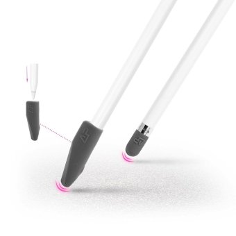 Lightning Power - Set Of 4 Premium Silicone Made Pencil Sleeve Cap Saver Holder For Apple Pencil (Grey) - Intl June 2018 - 3 Lightning Power - Set of 4 Premium Silicone Made Pencil Sleeve Cap Saver Holder for Apple Pencil (Grey) - intl - 3