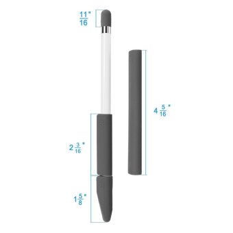 Lightning Power - Set Of 4 Premium Silicone Made Pencil Sleeve Cap Saver Holder For Apple Pencil (Grey) - Intl June 2018 - 4 Lightning Power - Set of 4 Premium Silicone Made Pencil Sleeve Cap Saver Holder for Apple Pencil (Grey) - intl - 4