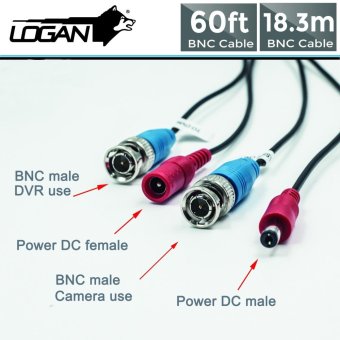 Logan L-BNC-18 1PACK 60ft(18.3m) CCTV BNC/DC Cable Black For CCTV Camera And DVR Video Surveillance System April 2018 - 3 Logan L-BNC-18 1PACK 60ft(18.3m) CCTV BNC/DC Cable Black For CCTV Camera and DVR Video Surveillance System - 3